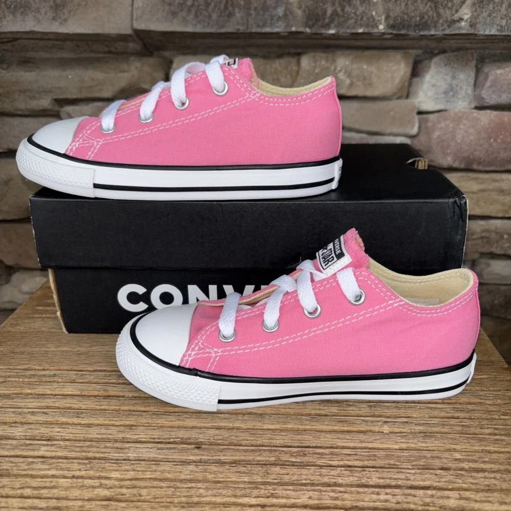 *NEW* INFANT CONVERSE Chuck Taylor All Star Toddler Low Top Pink (7J238) Sz 10
